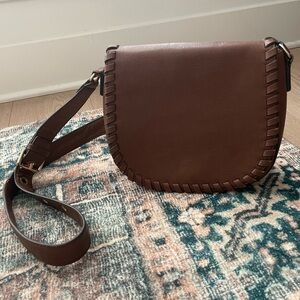 Faux Leather Saddlebag, Nordstrom, Brown